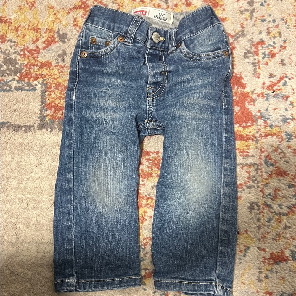 Levi's Straight Leg Classic Ribbed waistband Baby Jeans 12M